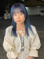 テトヘアー(teto hair) 青髪 ブルーヘア 水色カラー ネイビー ネオウルフ アッシュ