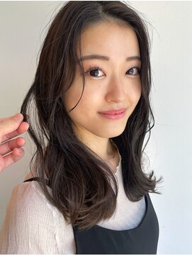 バイエイト(X８) 透け感冬カラー[ダークアッシュ/寒色系カラー/かきあげバング ]