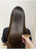 黒髪/グレージュカラー/ココアベージュ/ヘルシーロング[表参道]