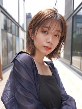 ニコ トウキョウ ヨコハマ(nico) ミディアムレイヤーカットボブウルフ/10代20代/インナーカラー