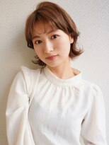 ブゾン(buZon)&nbsp;【buZon ブゾン】小顔前髪外ハネボブ大人可愛いショコラアッシュ