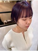 ラベンダーカラー/ショートハイトーン/大人可愛いスタイル