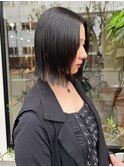 切りっぱなしボブ　黒髪　暗髪【鹿児島中央】