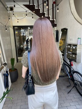 ロナバイソル(lona by SoL) ミルクティーベージュ×ストレートロング