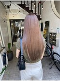 ミルクティーベージュ×ストレートロング