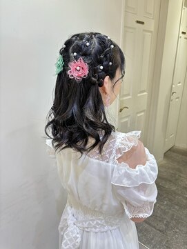 コル(CoL) 推しカラーエクステでお花アレンジ