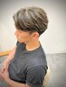 メンズメッシュ＋オンカラー＋カット　￥17000