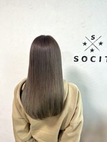 ヘアーアンドスパソシット(HAIR&SPA SOCIT)&nbsp;透明感オリーブ×セミロング