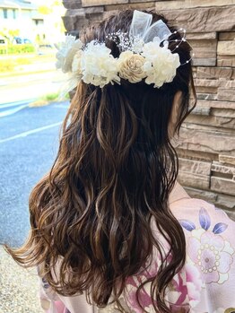 シュモレ フェリーク 検見川店の写真/プロの技で、特別な日をより華やかに*.°《シュモレ》のセットでひときわ可愛くアレンジします♪
