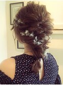 くびれヘア韓国風巻きアプリコットオレンジ夏ハイライトカラー