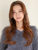 ヘアサロン ガリカ 表参道(hair salon Gallica)&nbsp;顔まわりレイヤー×くびれロング×ショコラブラウン