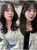 レイヤーカット くびれミディアム 顔まわりカット【肥田亜沙美】