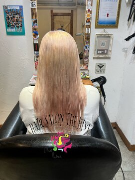ヘアーサロン ザ ハイブ(Hair salon The hive) ペールピンクカラー!