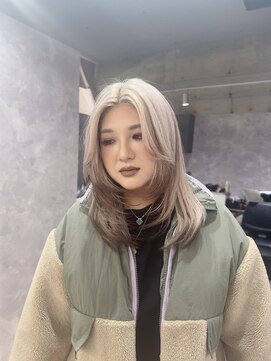 エンカウントバイマハロ 千葉(encount by mahalo) 複雑履歴からハイトーン！ローライト×裾カラー