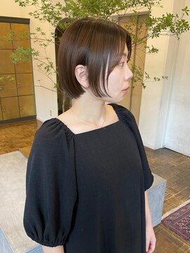 ヘアーアイスカルテット(HAIR ICI QUARTET) 冬カラー◎20代30代透明感グレージュ×小顔ボブ