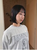 切りっぱなしボブ/ぱつっとボブ髪型20代30代前髪あり前髪無し