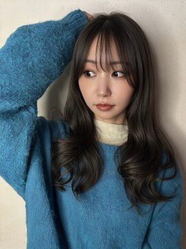 クーエフー(coo et fuu) シースルーバング透明感カラーグレージュ暗めアッシュブラウン