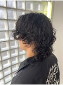 グランジパーマメンズパーマニュアンスウルフシャドウパーマ