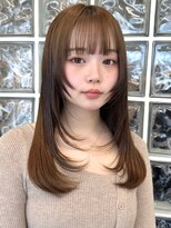 サンクプロジェクト(cinq PROJECT)&nbsp;透明感ヘーゼルベージュレイヤーロング