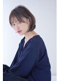 ナチュラルボブ×グレージュカラー/心斎橋&難波&堀江&新町
