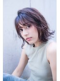 AUSTIN バレイヤージュ×大人カワイイくせ毛風ミディ