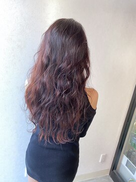 ラフ バイ マグ 南松本(R.A.F. by Mag) 【R.A.F】外国人風ウェーブロング ピンクベージュ