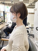 ジーニー 横浜(giinii)&nbsp;【giinii_渋谷】マッシュショート_シースルー前髪_暗ベージュ