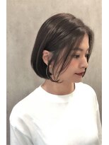 エールバイボヌール(Ere by Bonheur)&nbsp;ダークアッシュで透明感♪さらっとまとまる前下がりボブ