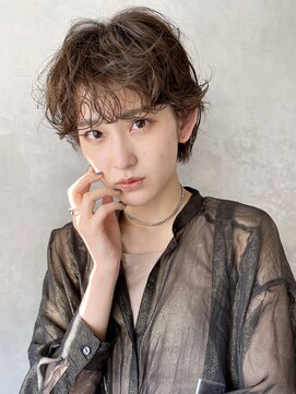 アイティーバイアルバム 八王子店(IT by ALBUM) ラフなマッシュパーマ_外ハネボブセクションカラー_49029