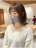 くびれショートボブ40代50代グレイカラー白髪染め白髪ぼかし