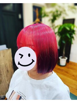 ボスコ(BOSCO) 丸みボブ グラデーションカラー