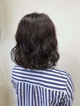 ブカブク(BUKA BUKU) ミディアムボブ　グランジ　パーマ　ショコラブラウン