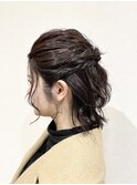 ヘアアレンジ　ヘアセット　ハーフアップ
