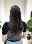 グレージュ/ロングレイヤー/トリートメント/似合わせカット