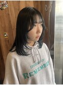 ブルーブラック×顔周りレイヤー