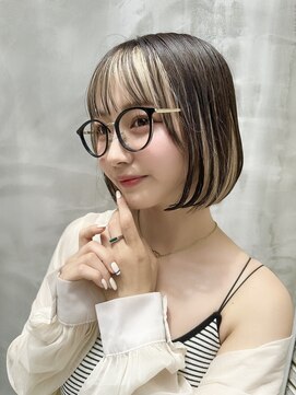 ロンド ストラーダ 心斎橋(Lond strada) レイヤーボブ×ハイトーン[心斎橋/髪質改善]