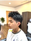 ツーブロックショート