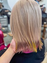 プネル 渋谷(PUNEL)&nbsp;【裾カラー】イエロー×ピンク ポップなグラデーション