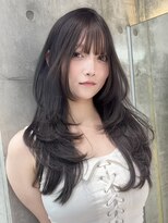 ロンドメリア 天神大名店(Lond Melia) 小顔に見せるミディアムヘア/韓国ヘア/暗めカラー