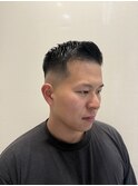 メンズバーバーベリーショートフェードスタイル理容室