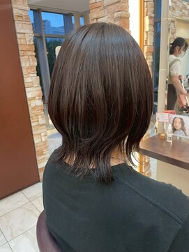 髪質改善/顔周りレイヤーカット/グレージュ[千葉/千葉駅]