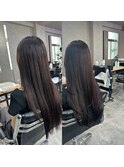 縮毛矯正×レイヤーカット×髪質改善カラー