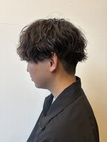 ロックス バイ マグ 松本(rocks BY MAG) こなれ感◎サーフカールマッシュブルーブラック波巻きパーマ