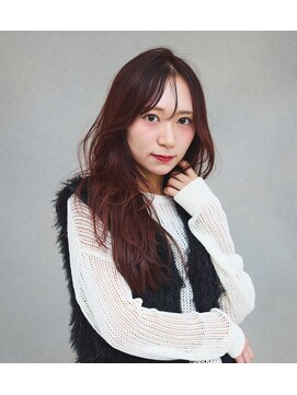 ブランニュー オーバー 難波店(Brandnew over) レイヤーカット ブリーチなしダブルカラー 暖色ブラウン