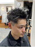 MEN’S/サーフカール/刈り上げセンターパート/表参道駅/青山