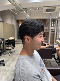 刈り上げセンターパート/波巻きツイストスパイラル/南堀江