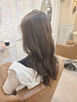 ヌーク(NOOK) ロング×ブリーチなしくすみベージュ
