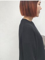 フロート 小阪店(float)&nbsp;オレンジ×エッジショート＿大人かわいい,ボブ,結婚式