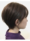 ハンサムショート×艶感ブラウン