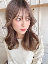 アリスバイアフロート 自由が丘(ALICe by AFLOAT)&nbsp;シースルーバング顔まわりくすみブルーミニウルフデジタルパーマ